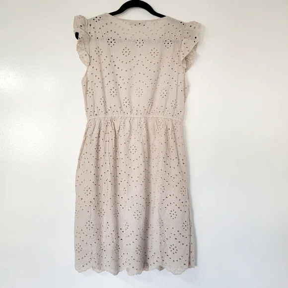 NWT Simplee Tan Eyelet High Waist Dress Size Large - Picture 4 of 12